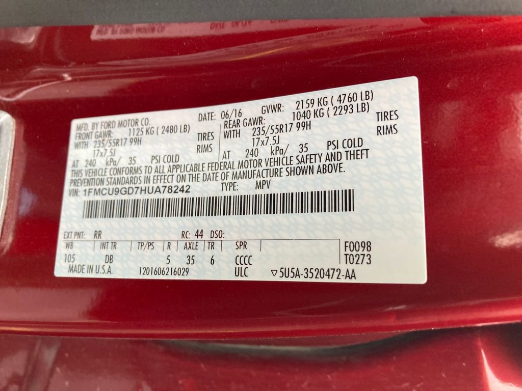 Used 2017 Ford Escape SE w/ SE Leather Comfort Package image 34