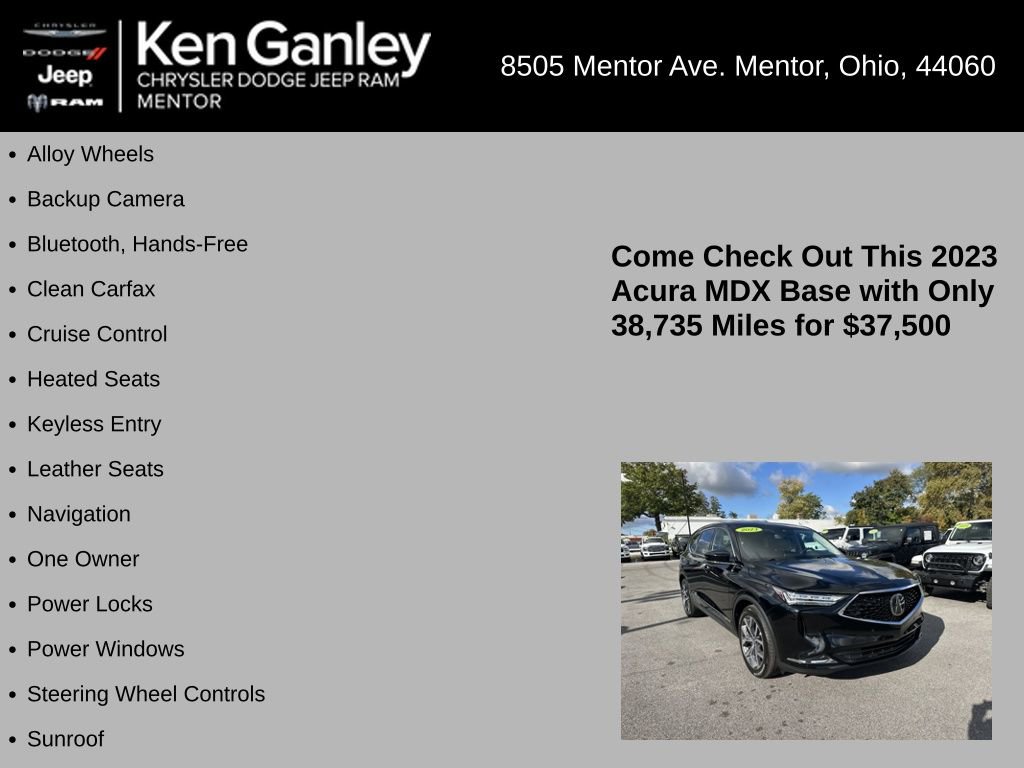 Used 2023 Acura MDX SH-AWD w/ Technology Package image 5