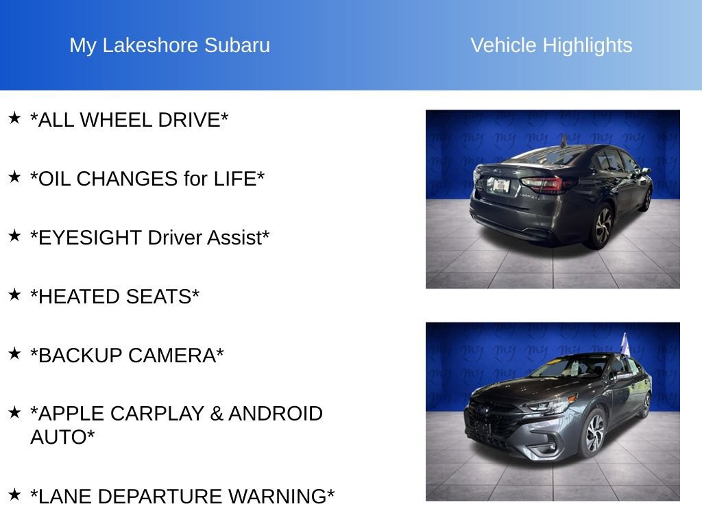 Certified 2025 Subaru Legacy Premium AWD/4WD image 6