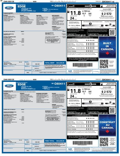 Used 2016 Ford Edge SEL w/ Canadian Touring Package image 34