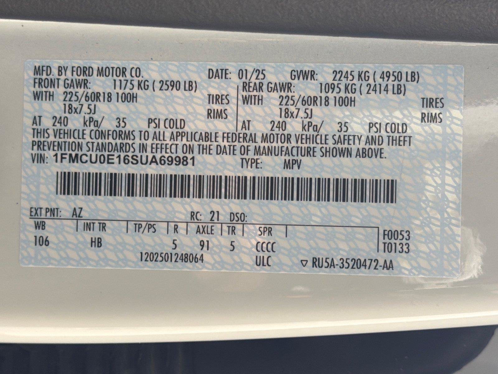 Used 2025 Ford Escape SE FWD image 32