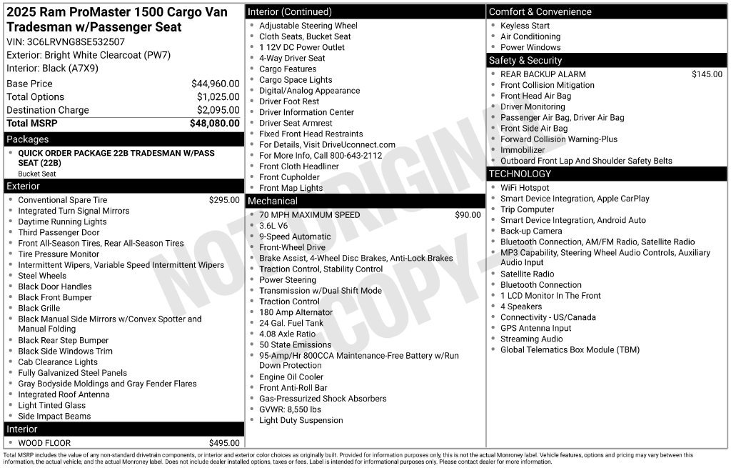 Used 2025 RAM ProMaster 1500 FWD image 4