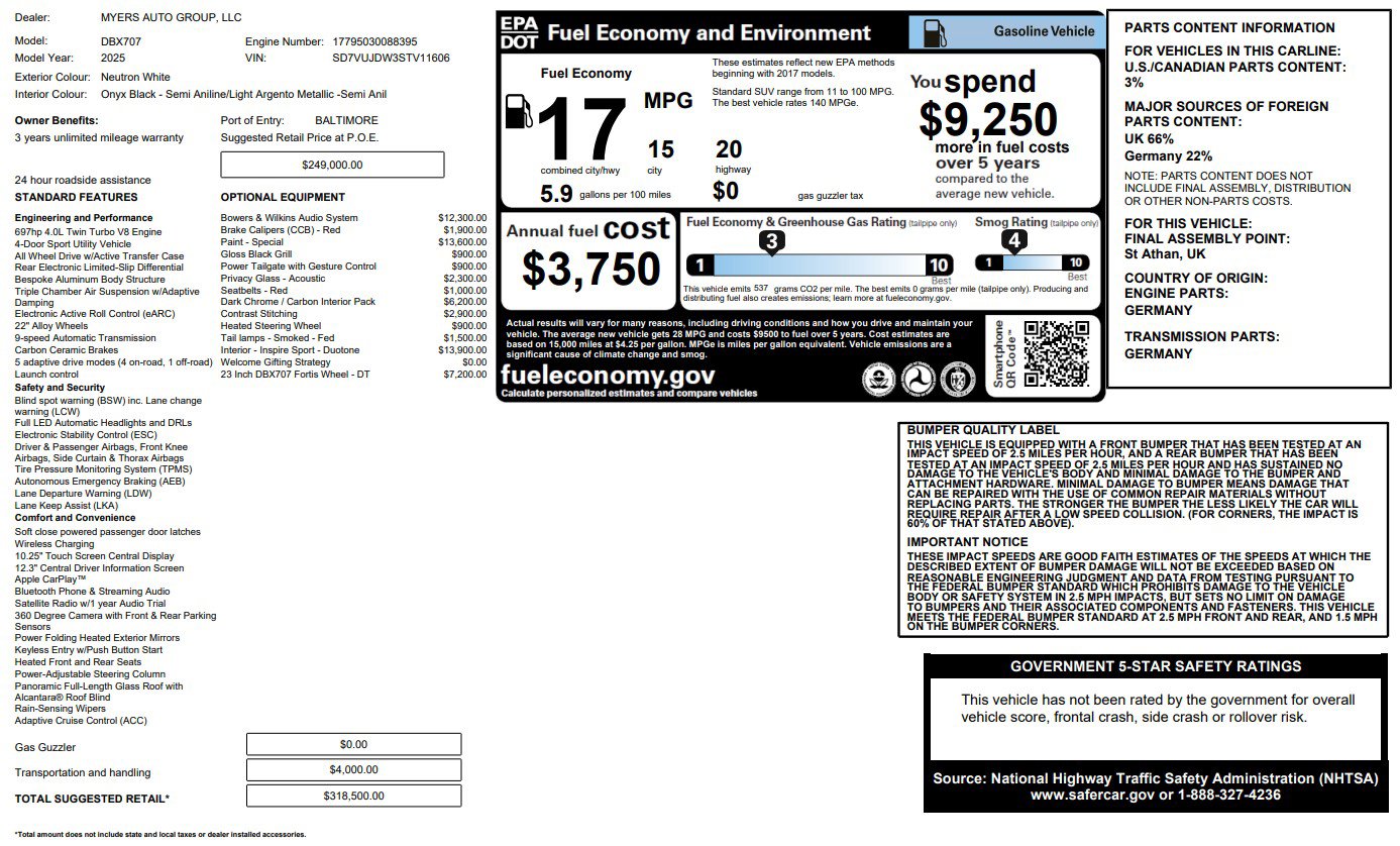 New 2025 Aston Martin DBX 707 image 32