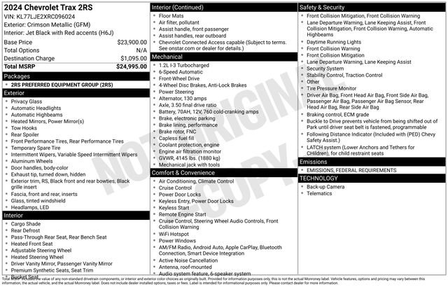 Used 2024 Chevrolet Trax RS image 2