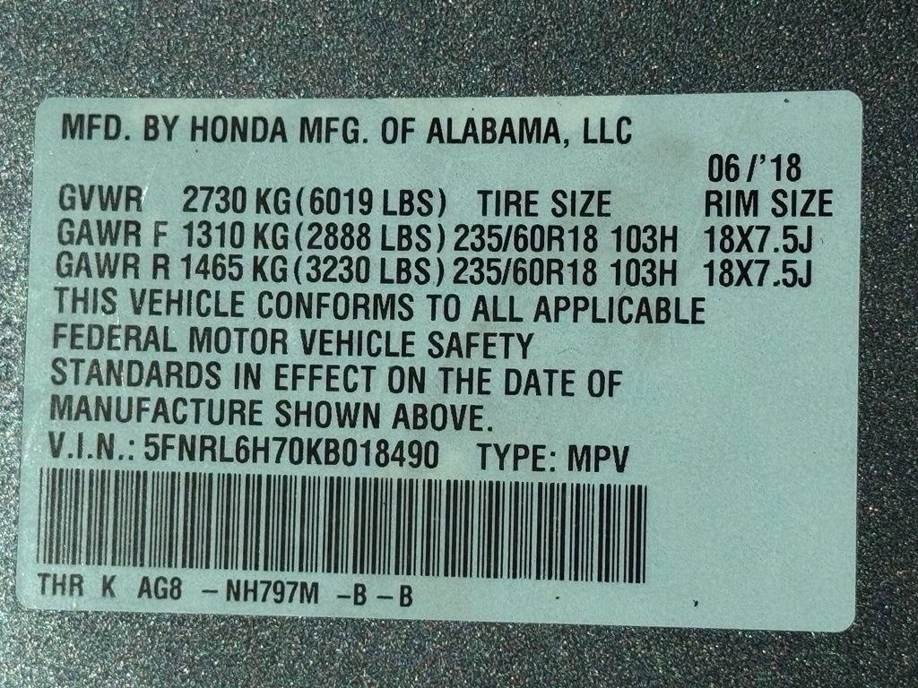 Certified 2019 Honda Odyssey EX-L image 47