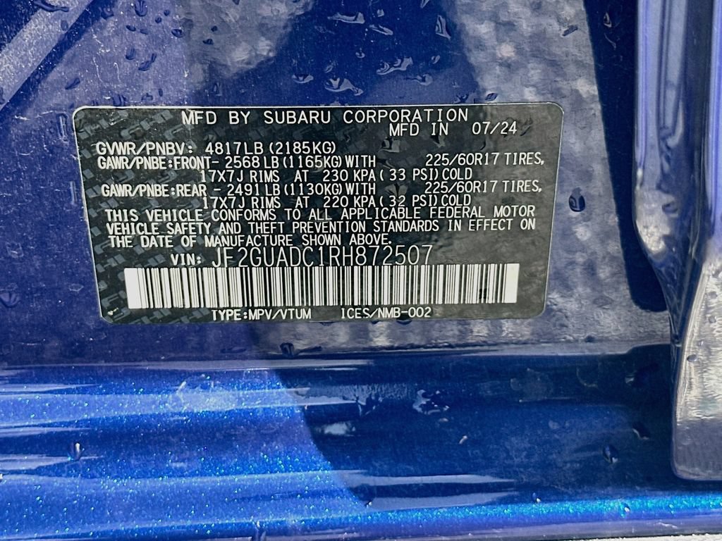 Certified 2024 Subaru Crosstrek 2.0i Premium AWD/4WD image 30