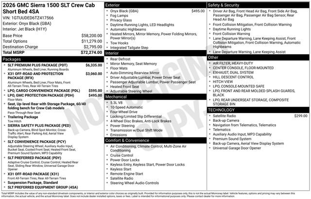 New 2026 GMC Sierra 1500 SLT w/ SLT Premium Plus Package AWD/4WD image 26