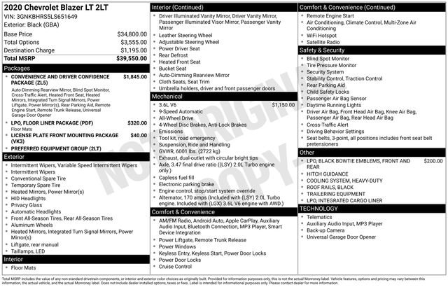 Used 2020 Chevrolet Blazer LT image 2