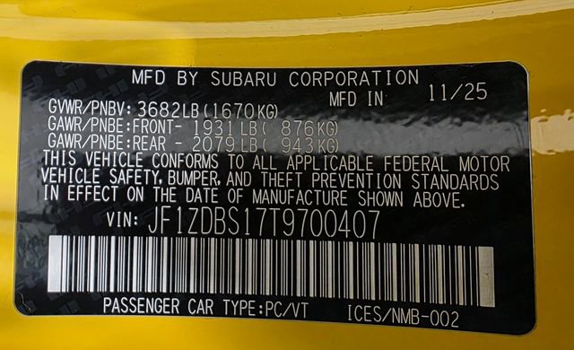 New 2026 Subaru BRZ Series.Yellow image 32