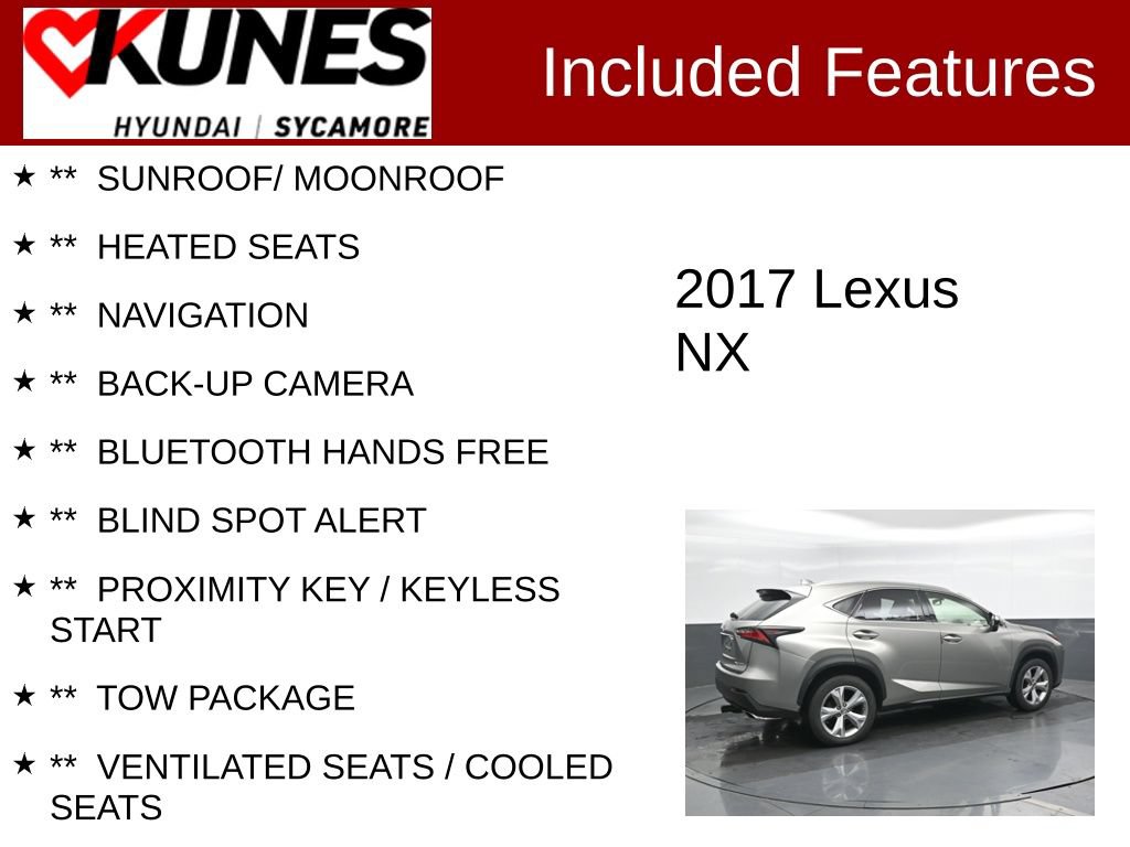 Used 2017 Lexus NX 200t AWD w/ Premium Package image 2