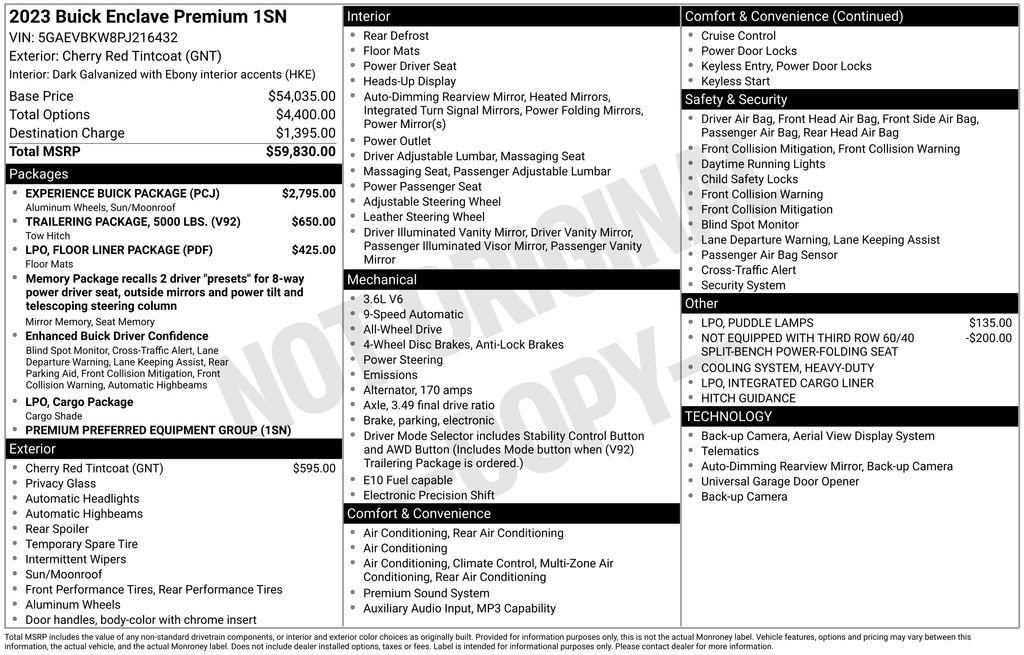 Used 2023 Buick Enclave Premium w/ Experience Buick Package image 42