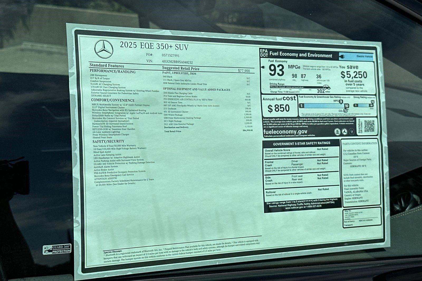 New 2025 Mercedes-Benz EQE 350+ SUV image 22