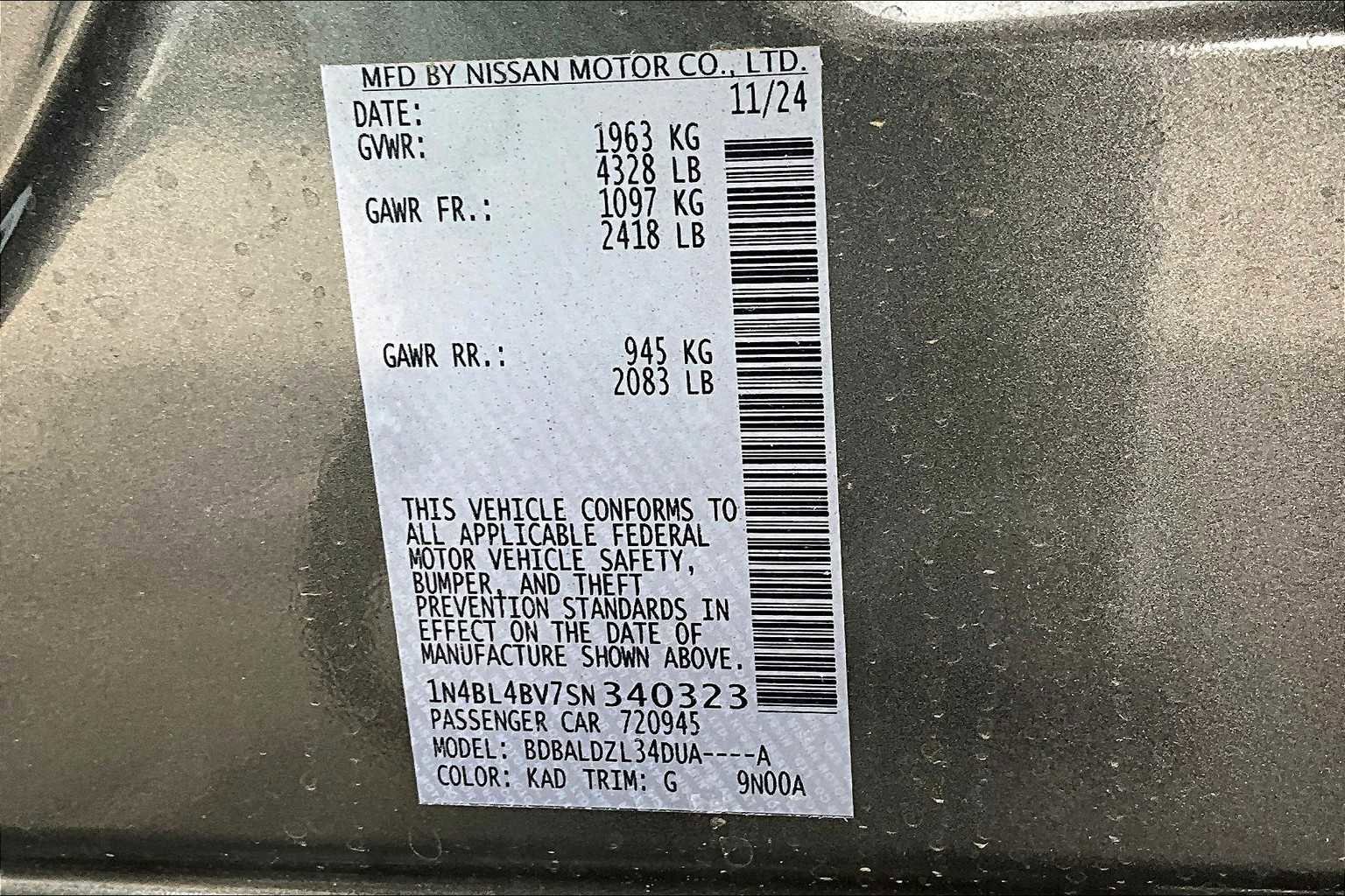 New 2025 Nissan Altima 2.5 S image 14