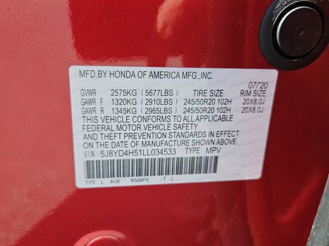 Certified 2020 Acura MDX SH-AWD w/ Technology Package image 7