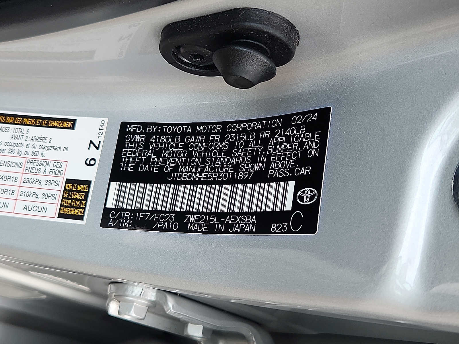 Used 2024 Toyota Corolla SE AWD/4WD image 25