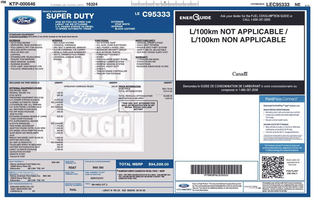 Used 2020 Ford F350 Lariat w/ Lariat Ultimate Package image 9