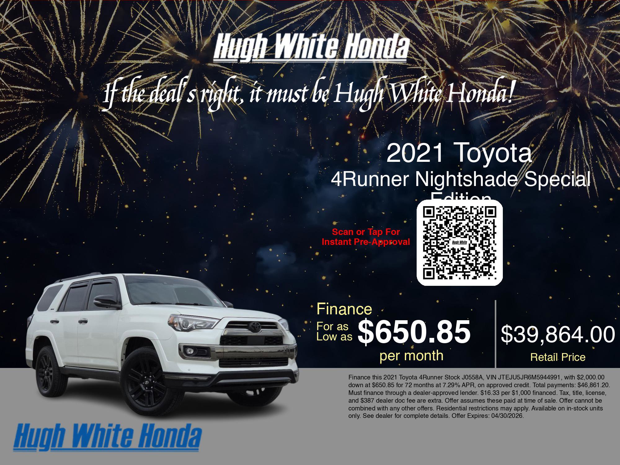 Used 2021 Toyota 4Runner Nightshade AWD/4WD image 3