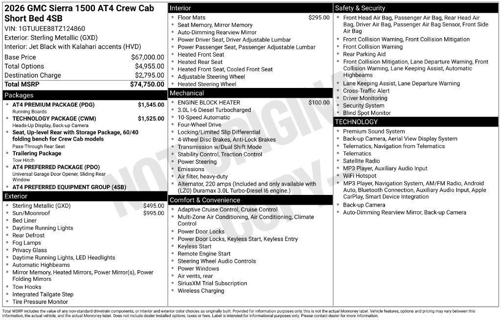 Used 2026 GMC Sierra 1500 AT4 w/ AT4 Premium Package AWD/4WD image 25