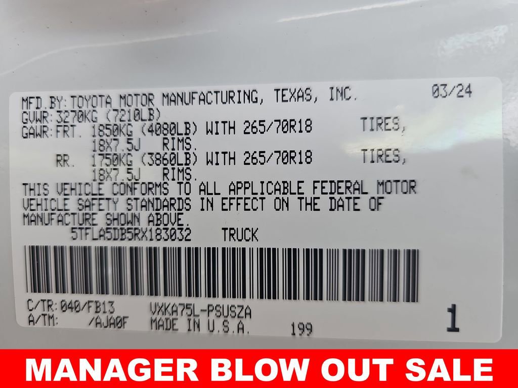 Used 2024 Toyota Tundra SR5 w/ SR5 Convenience Package image 41