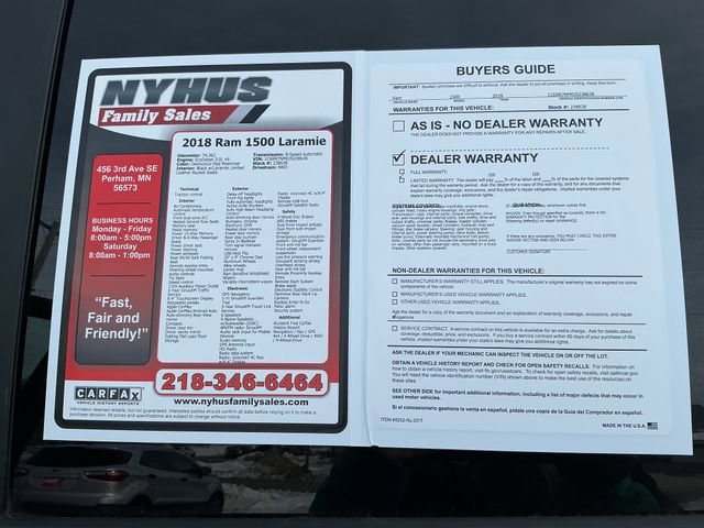 Used 2018 RAM 1500 Laramie w/ Convenience Group AWD/4WD image 52