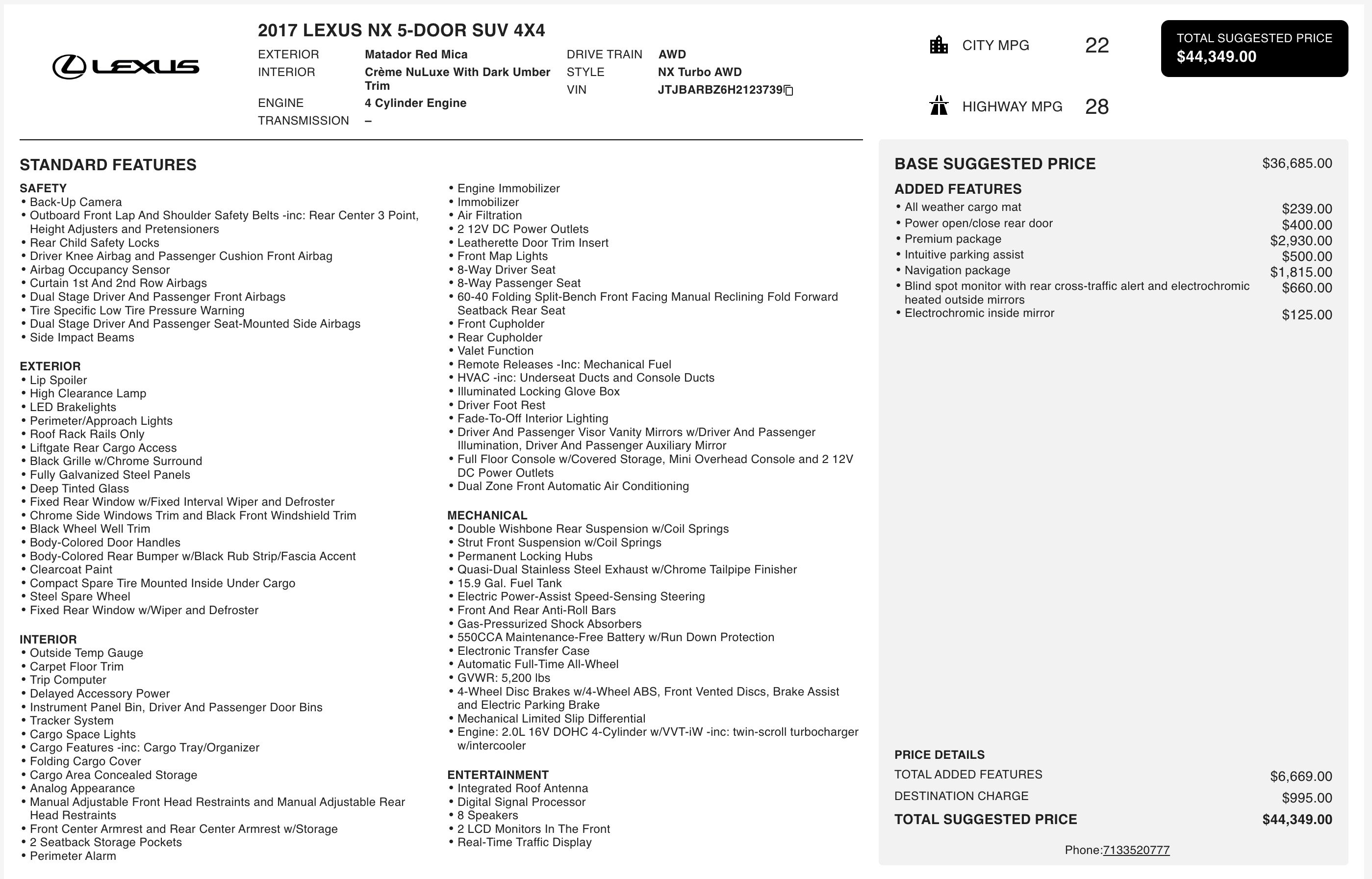 Used 2017 Lexus NX 200t AWD image 5