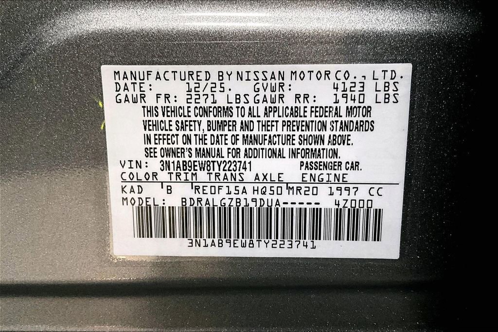 New 2026 Nissan Sentra SL w/ Floor Mat Package image 13