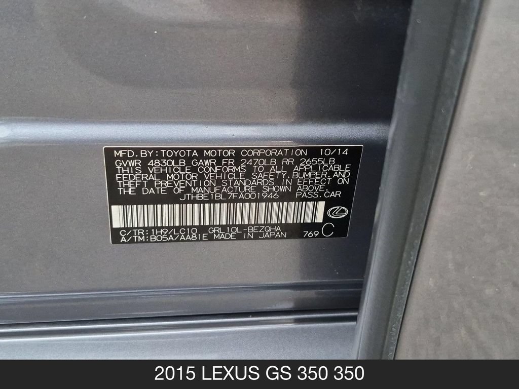 Used 2015 Lexus GS 350 w/ Premium Package RWD image 26