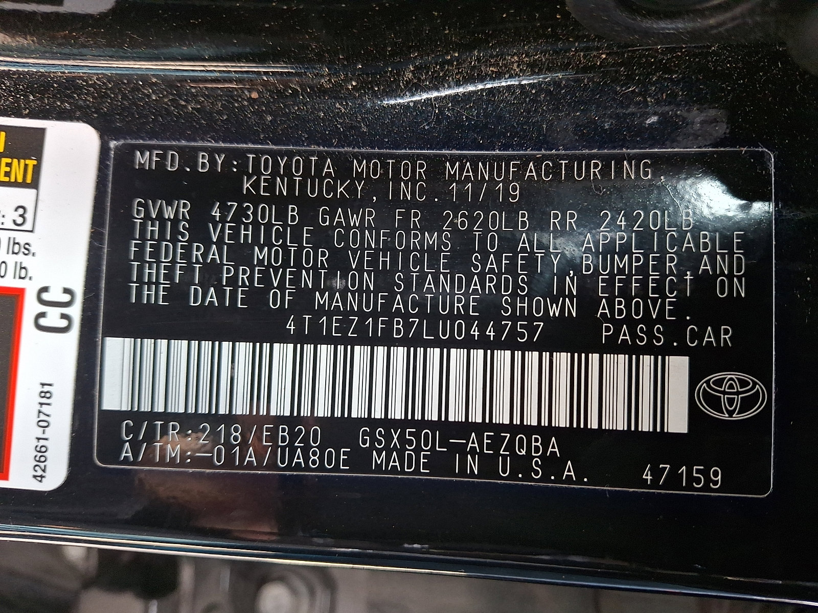 Used 2020 Toyota Avalon XSE w/ All Weather Liner Package image 27