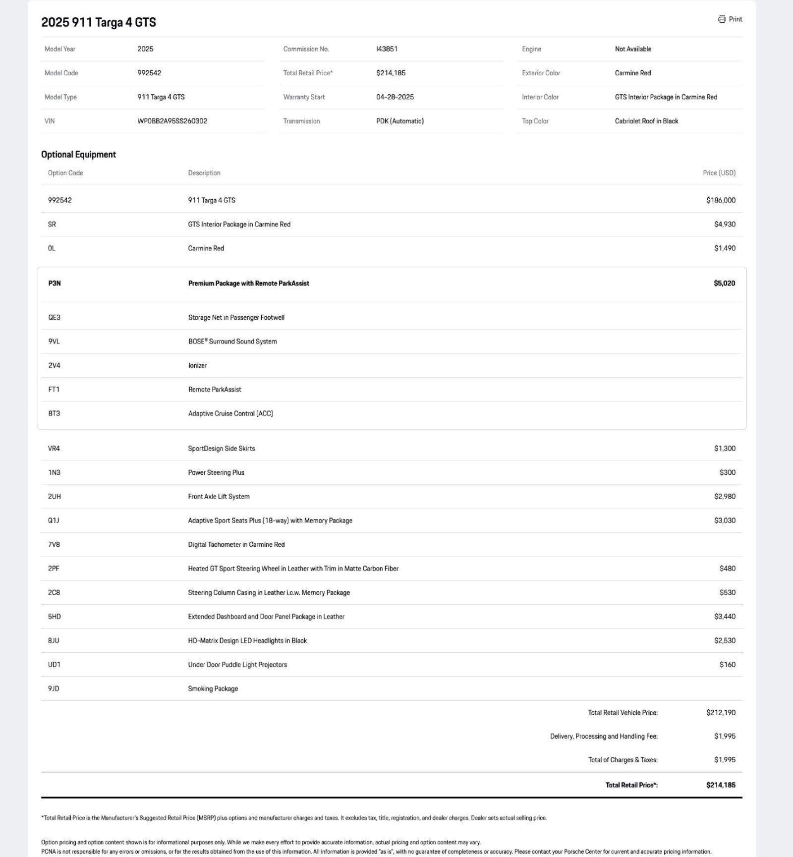 Certified 2025 Porsche 911 Targa 4 GTS image 36