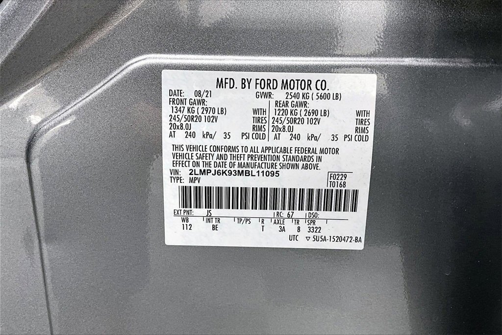 Used 2021 Lincoln Nautilus Reserve w/ Cargo Utility Package image 35