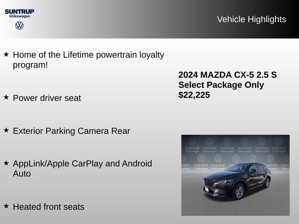 Used 2024 MAZDA CX-5 AWD 2.5 S w/ Select Package image 8