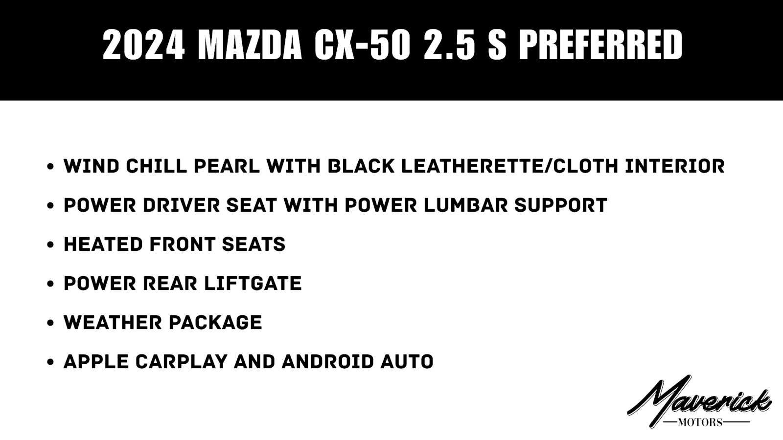 Used 2024 MAZDA CX-50 AWD 2.5 S w/ Cargo Package image 2