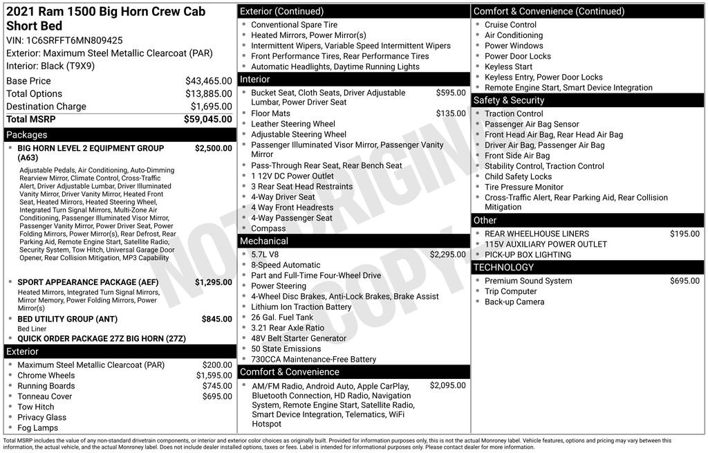 Used 2021 RAM 1500 Big Horn AWD/4WD image 35