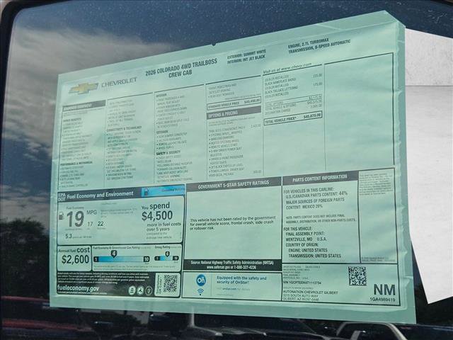 New 2026 Chevrolet Colorado Trail Boss AWD/4WD image 18