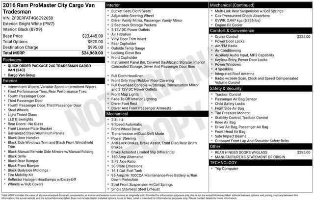 Used 2016 RAM ProMaster City Tradesman FWD image 9