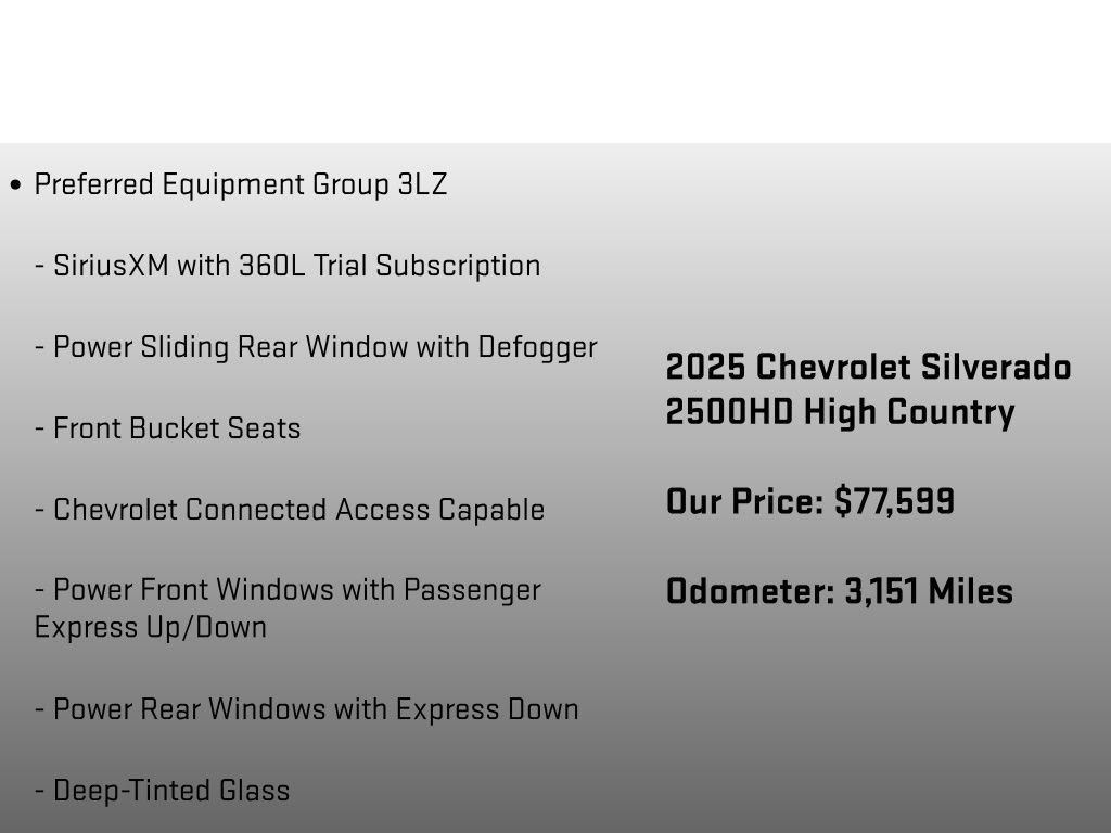 Used 2025 Chevrolet Silverado 2500 High Country w/ Midnight Edition image 6