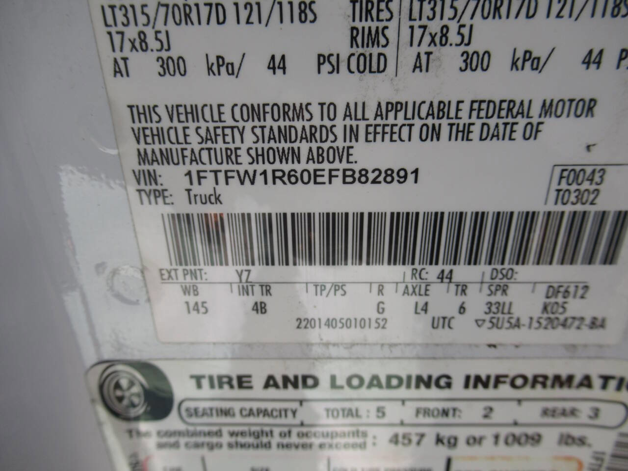 Used 2014 Ford F150 Raptor w/ Equipment Group 801A Luxury image 45