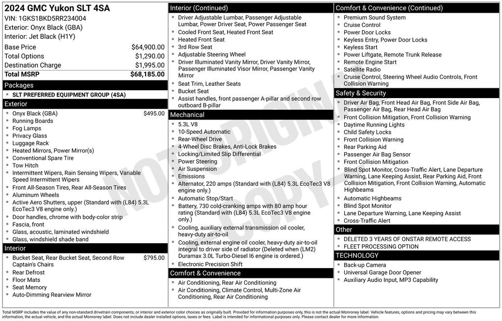 Used 2024 GMC Yukon SLT RWD image 6
