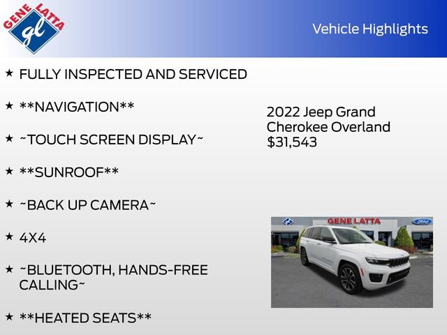 Used 2022 Jeep Grand Cherokee Overland image 33
