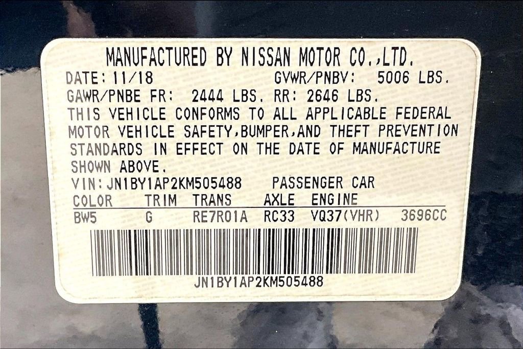 Used 2019 INFINITI Q70 Luxe image 28