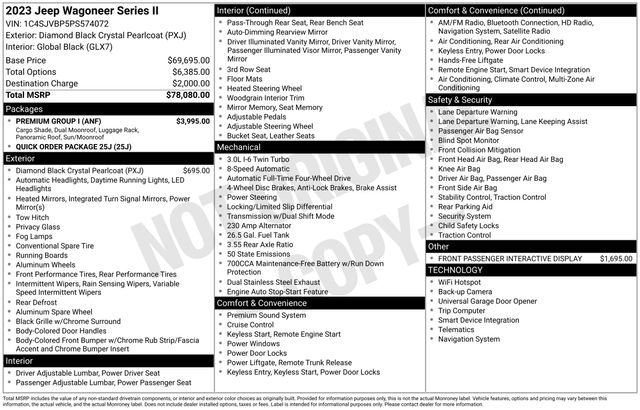 Used 2023 Jeep Wagoneer Series II w/ Premium Group I image 6