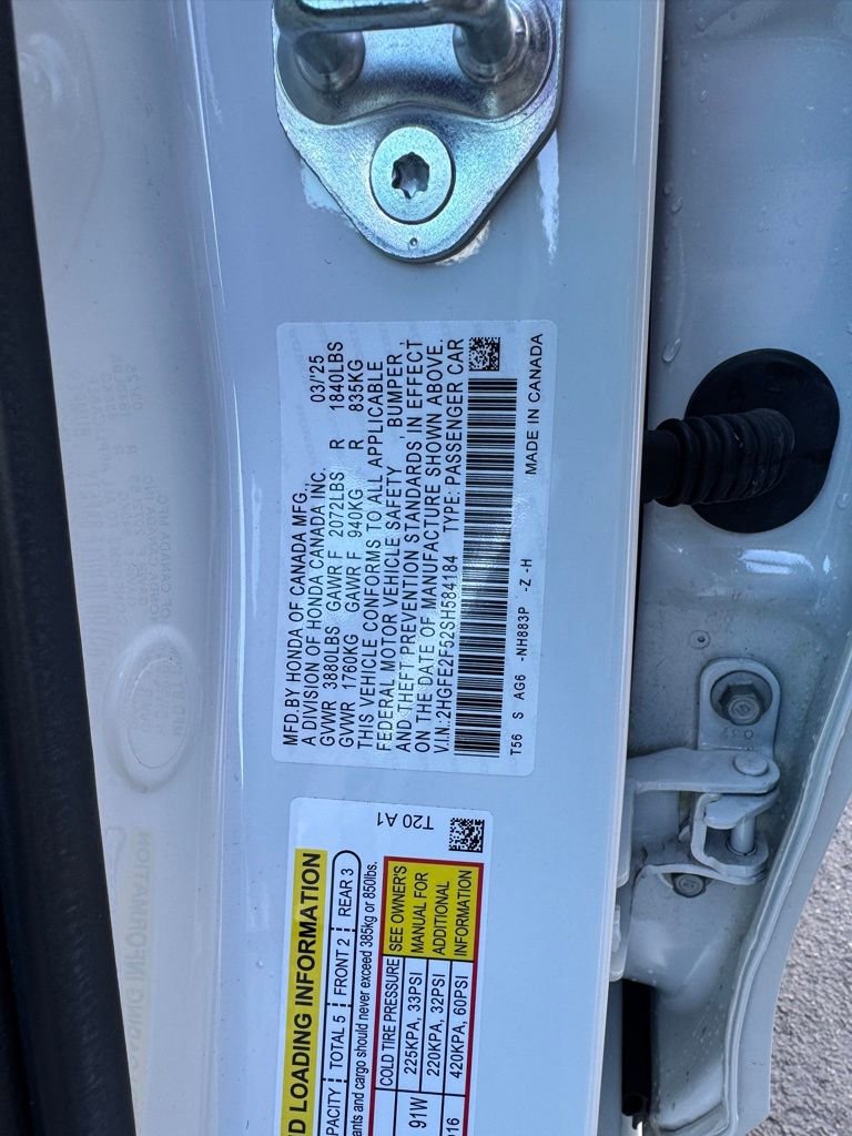 Certified 2025 Honda Civic Sport image 21