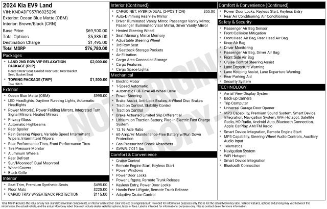Certified 2024 Kia EV9 Land AWD/4WD image 4
