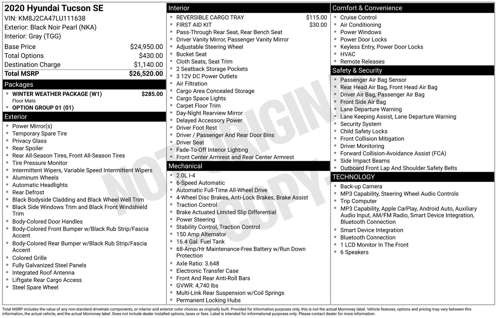 Used 2020 Hyundai Tucson SE w/ Winter Weather Package image 6