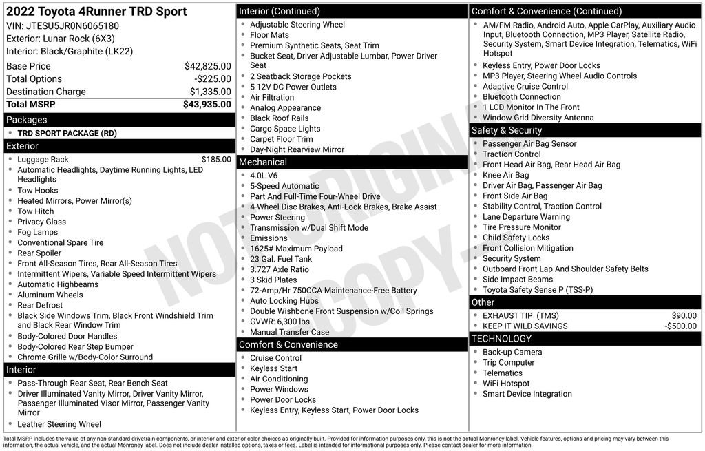 Used 2022 Toyota 4Runner TRD Sport image 6