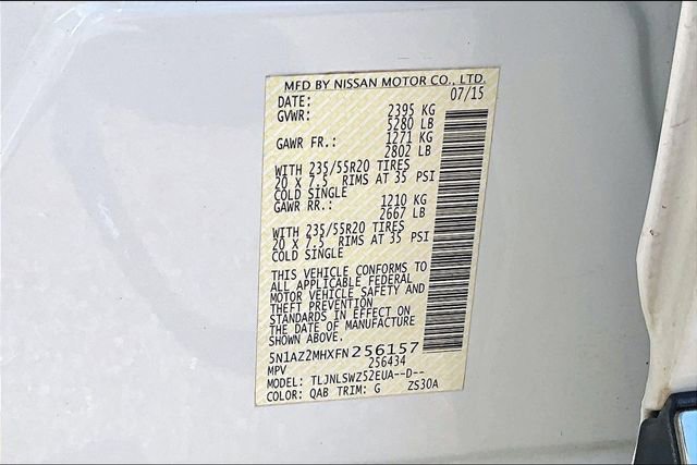 Used 2015 Nissan Murano Platinum w/ Platinum Technology Package image 35