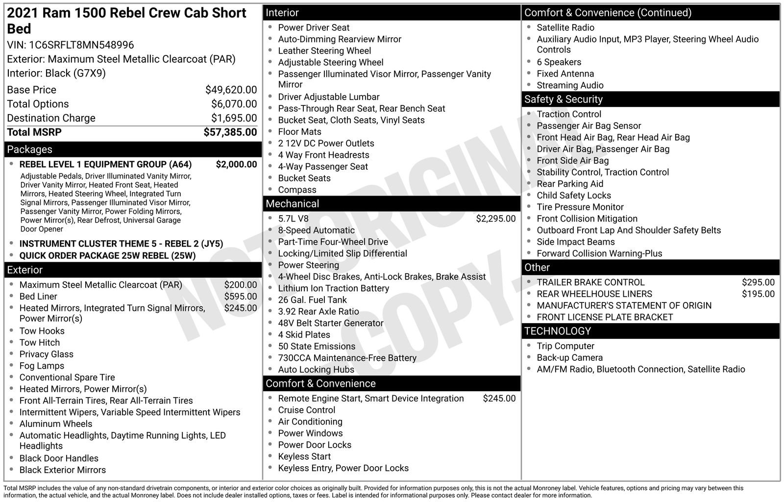 Used 2021 RAM 1500 Rebel w/ Rebel Level 1 Equipment Group image 35