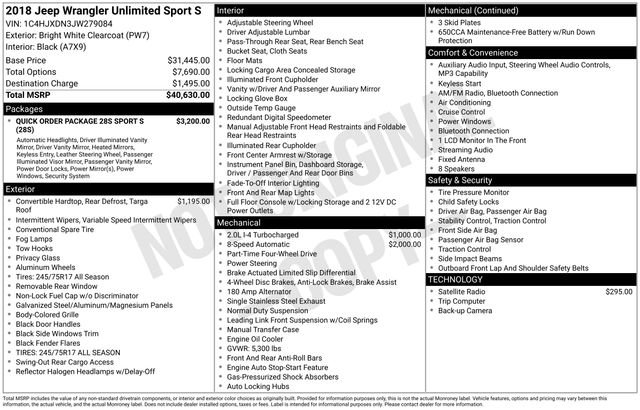 Used 2018 Jeep Wrangler Unlimited Sport S image 5