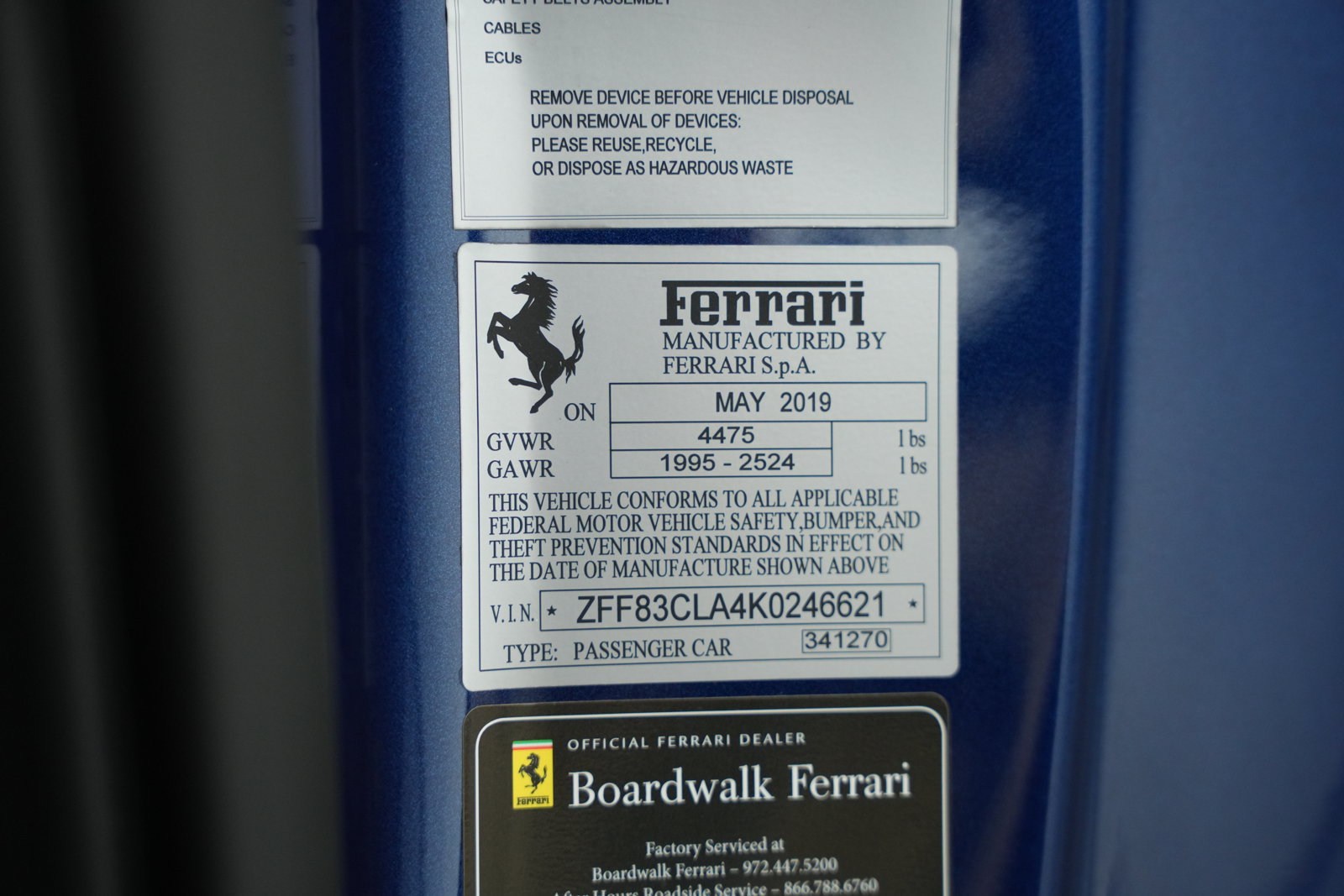 Certified 2019 Ferrari 812 Superfast RWD image 45