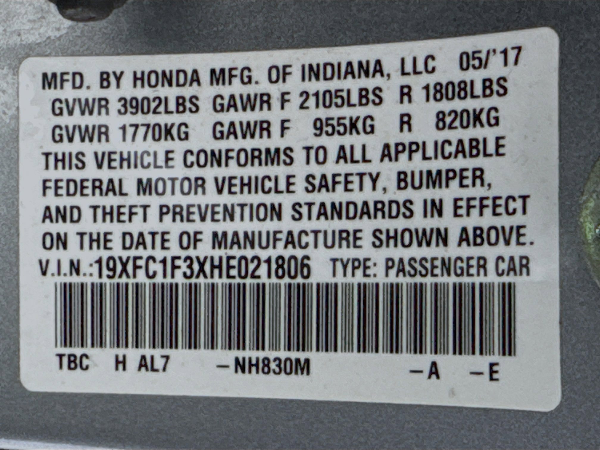Certified 2017 Honda Civic EX-T image 31